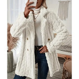 GETADME Autumn Winter Women Elegant Solid Color Fuzzy Lapel Coat Warm Casual Soft Zipper Jacket Plush Overcoat Female Fluffy Outwear