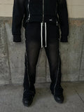 GETADME Baggy Casual Y2K pants Retro Hip Hop Zipper cargo pants Sweatpants Men Women Harajuku Letter joggers women trousers Streetwear