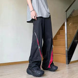 GETADME Baggy Casual Y2K pants Retro Hip Hop Zipper cargo pants Sweatpants Men Women Harajuku Letter joggers women trousers Streetwear