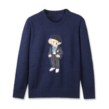 GETADME Bear Knit Sweater Autumn Winter Women Knitted Pullover Long Sleeve O-neck Warm RL Tops Coat Cashmere Lauren's Knitwear Clothing
