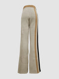 GETADME Beautyblue Women Loose Trousers Striped Pants 2025 New Casual Loose Wide Leg Elastic Waist Bottoms Fashion Female Office Commute