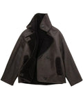GETADME Bomber Jackets Women Winter Plush Coat Ladies Vintage Lapel Faux Leather Jacket Female Warm Thick Buttons Outerwear Streetwear