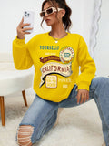 GETADME California Yourself Letter Printed Women  Sweatshirt Harajuku Casual Hoody Fashion Loose Hoodie Warm Vintage Fleece Female Tops