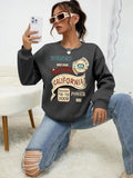 GETADME California Yourself Letter Printed Women  Sweatshirt Harajuku Casual Hoody Fashion Loose Hoodie Warm Vintage Fleece Female Tops