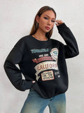 GETADME California Yourself Letter Printed Women  Sweatshirt Harajuku Casual Hoody Fashion Loose Hoodie Warm Vintage Fleece Female Tops
