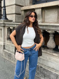 GETADME Casual Loose Woman's Fashion Solid Color Knitted Pullover Chic Classic Full Sleeved O Neck Sweater Autumn New Female Jumper 2024