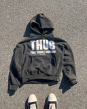 GETADME Casual Vintage Y2k Hip Hop Letter Print Oversized Hoodie Retro Gothic Aesthetic Fashion Hoodie Ladies Tops Kawaii Sweatshirts