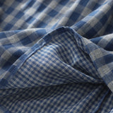 Getadme Cotton Linen Bohemian Women Dresses 2025 New Summer Puff Sleeve Holiday Beach Dress Elegant Plaid Bowtie Sundress Vestidos