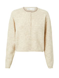 GETADME Crochet Knit Cardigans Women Slim Crew Neck Vintage Y2k Long Sleeve Single Breasted Sweaters 2025 Autumn Lady Versatile Sweater