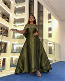 GETADME Customized  Retro Off-the-shoulder Ball Gown Cocktail  Flowers Fold SOccasion Evening Gown롱원피스  robe femme soirée