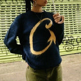 GETADME Deeptown Vintage Gothic Women Sweaters Y2k Grunge Long Sleeve Knitted Pullover Harajuku Casual Autumn Winter Streetwear Sweater