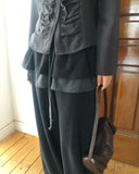 GETADME Deeptown Y2k Harajuku Streetwear High Waist Wide Leg Pants Korean Style Vintage Kawaii Sweet Solid Fake Two-piece Trousers 2025