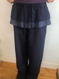GETADME Deeptown Y2k Harajuku Streetwear High Waist Wide Leg Pants Korean Style Vintage Kawaii Sweet Solid Fake Two-piece Trousers 2025