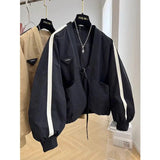 GETADME Design Sense V-neck Short Jacket For Women's 2024 Spring And Autumn Loose Casual Jacket Top Fashion