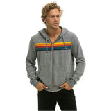 GETADME Donsignet Women Hoodies Coat 2025 New Casual Rainbow Hooded Sweatshirts Fashion Zip-up Striped Cardigan Men Hoodies