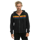 GETADME Donsignet Women Hoodies Coat 2025 New Casual Rainbow Hooded Sweatshirts Fashion Zip-up Striped Cardigan Men Hoodies