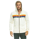 GETADME Donsignet Women Hoodies Coat 2025 New Casual Rainbow Hooded Sweatshirts Fashion Zip-up Striped Cardigan Men Hoodies