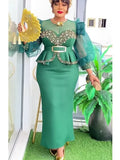 GETADME Elegant African Dresses for Women 2025 New Africa Clothing Plus Size Turkey Wedding Party Long Dress Dashiki Ankara Outfits Robe