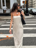 GETADME Elegant Cotton Lined Slip Dress Women Solid Tube Sleeveless Long Dressess Female 2025 Spring Summer Fashion Lady Beach Vestidos
