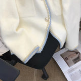 GETADME Elegant Cropped White Knitted Cardigan Women Black Mink Cashmere Sweater Outerwears Korean Knitwear Winter Long Sleeve Jumpers