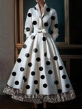 GETADME Elegant Floral Printing Maxi Dresses Multicolor Turndown Collar Long  Sleeve Cotton Long Dress Party Wedding Evening Dress 2025
