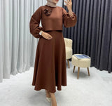GETADME Elegant Women's Skirt Set Streetwear Sexy Outfits Loose Lantern Long Sleeved Flower Top 2 Piece suit 2025 Autumn Winter new