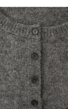 GETADME Ethereal  2025  autumn new style of Standard cut short wide neck wool-blend cardigan