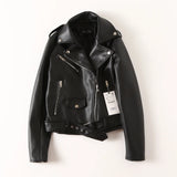 GETADME FTLZZ 2025 New Leather Jacket Women Spring Autumn Coat  Women Faux PU Bike Jacket Moto Leather Jacket Lady Casual Street Outwear