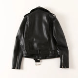 GETADME FTLZZ 2025 New Leather Jacket Women Spring Autumn Coat  Women Faux PU Bike Jacket Moto Leather Jacket Lady Casual Street Outwear