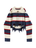GETADME Fall Winter Woman Korean Fashion Baddie Style Long Sleeve Streetwear Jumper Knitwears Polo Collar Cropped Sweaters Vintage Chic