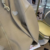 GETADME Fashion Drawstring Hoodies Women Autumn Winter Trend Hooded Coats Casual Loose Plush Thicken Cardigan Hoodie Zipper Jacket Woman