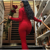 GETADME 패션 여성 리브 니트 2피스 의상 긴팔 지퍼업 슬림핏 후드 크롭 탑 신축성 긴바지 세트 Y2K 트랙수트