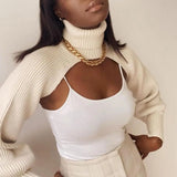 GETADME Fashion Women Tops Autumn Top Turtleneck Collar Knitting Women Long Sleeve Pullover for Dating топик женский 2021