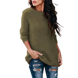 GETADME Fashion Womens Winter Warm Sweater Fluffy Plain Jumper Ladies Casual Long Pullover Tops Autumn Oversize Korean Sweater 2022 New