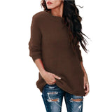 GETADME Fashion Womens Winter Warm Sweater Fluffy Plain Jumper Ladies Casual Long Pullover Tops Autumn Oversize Korean Sweater 2022 New