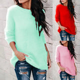 GETADME Fashion Womens Winter Warm Sweater Fluffy Plain Jumper Ladies Casual Long Pullover Tops Autumn Oversize Korean Sweater 2022 New