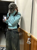 GETADME Female Top Spring and Autumn Text Women's Hooded Sweatshirts Cropped Letter Printing Hoodies Outerwears Long Sleeve M Casual Xxl