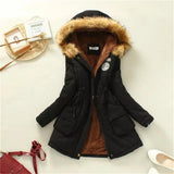 Getadme Fleece Lined Hood Down Jacket Winter Coat for Women Warm Drawstring Padded Parkas Korean Casual Streetwear Female Puffer Outwear