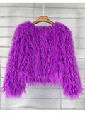 GETADME Fur Coats Women Autumn Winter Top Fashion Pink Faux Fur Coat Elegant Thick Warm Faux Fur Jackets for Women 2025