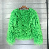 GETADME Fur Coats Women Autumn Winter Top Fashion Pink Faux Fur Coat Elegant Thick Warm Faux Fur Jackets for Women 2025