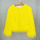 GETADME Fur Coats Women Autumn Winter Top Fashion Pink Faux Fur Coat Elegant Thick Warm Faux Fur Jackets for Women 2025