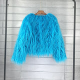 GETADME Fur Coats Women Autumn Winter Top Fashion Pink Faux Fur Coat Elegant Thick Warm Faux Fur Jackets for Women 2025