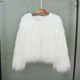 GETADME Fur Coats Women Autumn Winter Top Fashion Pink Faux Fur Coat Elegant Thick Warm Faux Fur Jackets for Women 2025
