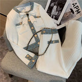 GETADME Gagarich Western Socialite Fashion Wide Leg Pants Two-piece Set Small Fragrance Style Set Women 2025 New Spring Autumn Outfit