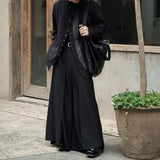 GETADME 고딕 퀼로트 오버랩 Y2K 더블 레이어 다크 퀼로트 플리츠 와이드 레그 니치 디자인 캐주얼 팬츠 스커트 유니섹스 남성 의류