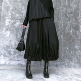 GETADME 고딕 플리츠 랜턴 culottes 스트리트웨어 Y2K 다크 스타일 일본 하라주쿠 스타일 하카마 사무라이 팬츠 남성복 남녀공용