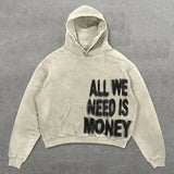 GETADME Gothic punk dark style geometric print pullover hoodies for women clothes y2k vintage streetwear hip-hop couple baggy sweatshirt