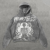 GETADME Gothic punk dark style geometric print pullover hoodies for women clothes y2k vintage streetwear hip-hop couple baggy sweatshirt