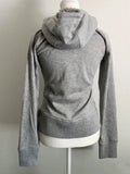 GETADME Gray Lamb Wool Vintage Hooded Sweatshirt Cardigan Women Retro New Spring and Autumn Double Zipper Design Waist Sweatshirt