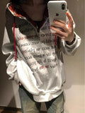 GETADME Grey Women Sweatshirt  Solid Hooded Vintage Long Sleeve Korean Fashion Casual Y2K Style 2024 Autumn NEW Female Grey Tops